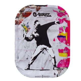 Bandeja Metal 18x14 cm. G-Rollz Banksy Flower