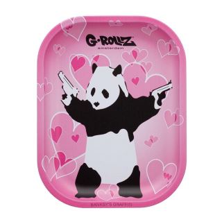 Bandeja Metal 18x14 cm. G-Rollz Banksy Panda Gunnin