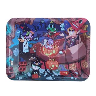 30923B - Bandeja Metal 18x14 cm. Super Girls Hallowen