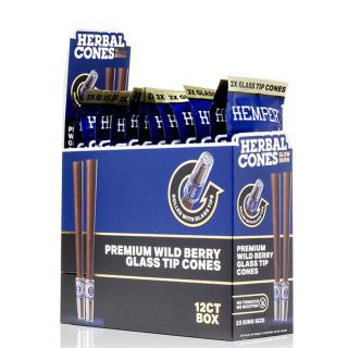 27444A - Blunts  Cones Hemper K.S. & Glass Tips Wildberry 12x2 ud.