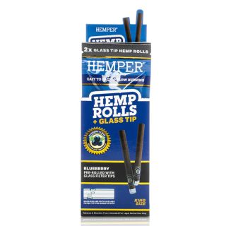 25446C - Blunts  Rolls Hemper K.S. & Glass Tips Hemp Blueberry 12x2 ud.