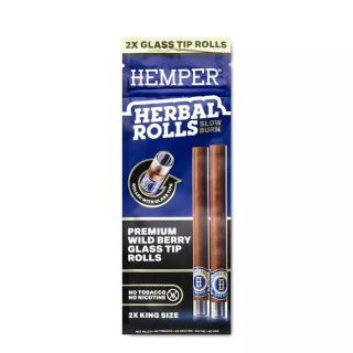 27446C-RG - Blunts  Rolls Hemper K.S. & Glass Tips Hemp Blueberry 1x2 ud.