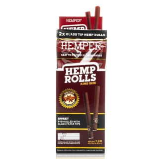 27446 - Blunts  Rolls Hemper K.S. & Glass Tips Hemp Sweet 12x2 ud.