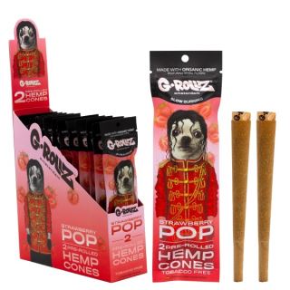 20936D - Blunts Cones G-Rollz  Hemp Pets Strawberry 12x2 ud.