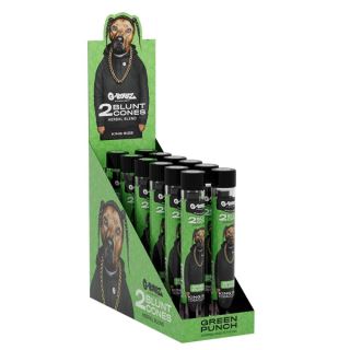 20932A - Blunts Cones G-Rollz Hemp The Dog Green Punch 12x2 ud.