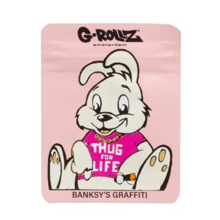 Bolsa Antiolor Banksy Thug Life 65x85 mm. Pack 10 ud.