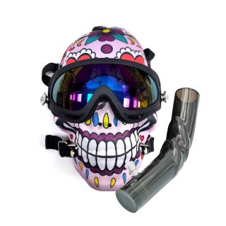 32117B - Bong Acrilico Mascara Gas Skull Dead