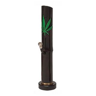 Bong Bamboo Leaf Black 35 cm.