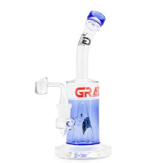 32102A - Bong Bho Cristal Percolator Shark Attack Ocean Blue 27 cm.