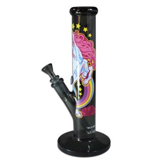 32268B - Bong Cristal  Fire-Flow Unicorn Pink 30 cm.