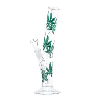 32172A - Bong Cristal  Green Leaves 26 cm.