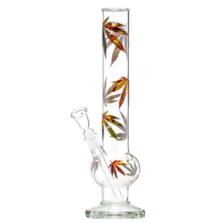 32196 - Bong Cristal  Leaves 38 cm.