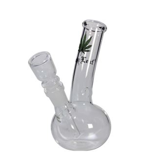 32159 - Bong Cristal Curvo Leaf 14 cm.