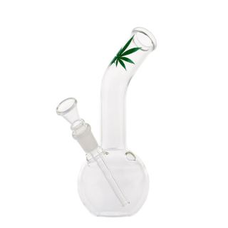 32309 - Bong Cristal Curvo Leaf 16 cm.