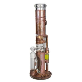 Bong Cristal Difusor Arquimedes Reactor Cobre 40 cm.