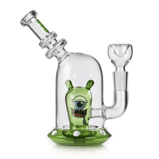 Bong Cristal Hemper Percolator  Space Monster Green 18 cm.
