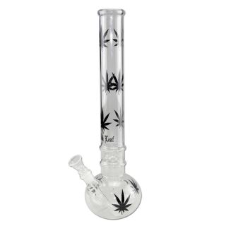 Bong Cristal Ice Black Leaves 35 cm