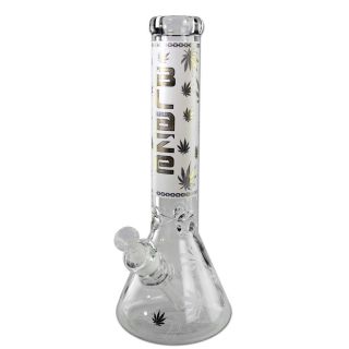 32247A - Bong Cristal Ice Gold Piston 35   cm.