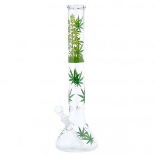 32270B - Bong Cristal Ice Green Leaves 45 cm.