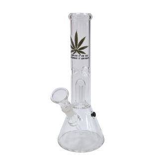 32302 - Bong Cristal Ice Percolator Leaf 26 cm.