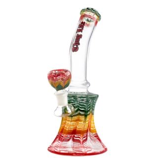 Bong Cristal Percolator Thug Life Bent Neck 22 cm.