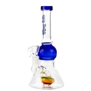 Bong Cristal Percolator Thug Life Blue 21 cm.