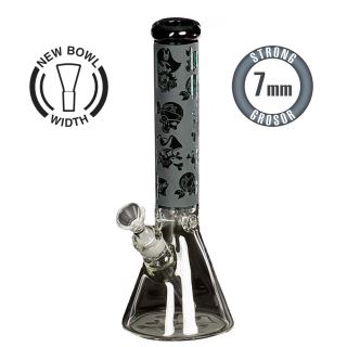 32254 - Bong Cristal Pirates Skulls Ed. Limitada 37 cm. Heavy 7 mm.