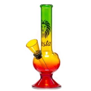 32207 - Bong Cristal Rasta Leon 16 cm.