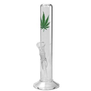 Bong Cristal Recto Hoja 40 cm