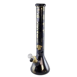 32217B - Bong Cristal ice Gold & Antracita 45 cm.