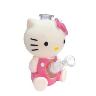 32815B - Bong Hard Silicone & Glass Bowl 18 cm. Hello Kitty
