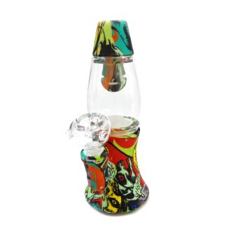 32293A - Bong Hard Silicone & Glass Bowl 18 cm. Skull