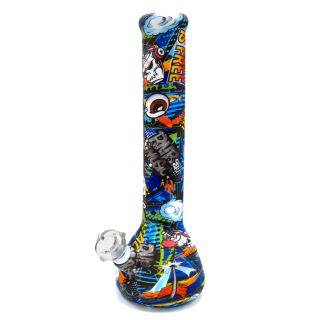 Bong Hard Silicone & Glass Bowl 34 cm. Mix Color