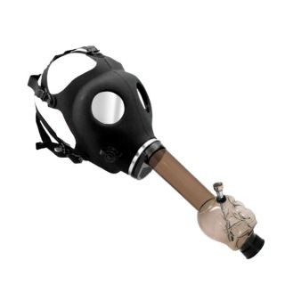 16666 - Bong Plastico Mascara Gas Black Skull