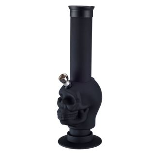 16208 - Bong Plastico Skull Black 26 cm