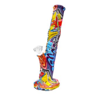 32146A - Bong Silicona & Glass Bowl 36 cm. Mix Color