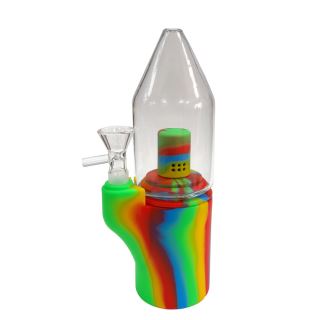 32173I - Bong Silicona & Glass Bowl Cone 18 cm.