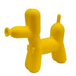 32173G - Bong Silicona & Metal Bowl Balloon Dog Yellow 13x14 cm.