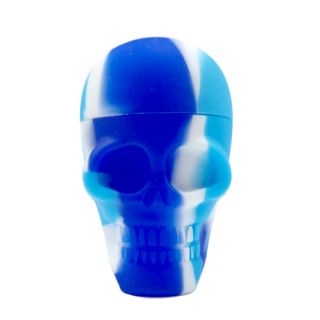 21134C - Bote Silicona 25 ml. Blue Skull 35x55 mm. Pack 10 ud.