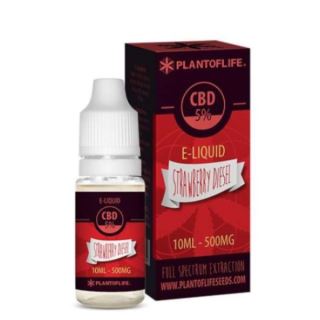 CBD E-Liquid Plant of Life Strawberry Diesel 10 ml. 5%.