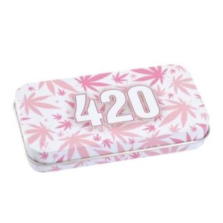 18530 - Caja Metal 420 Pink Leaves