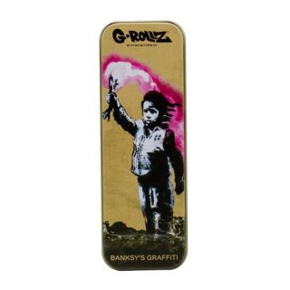 17697A - Cajita Metal Banksy's Graffiti 12x4x2.5 cm. Kid #2