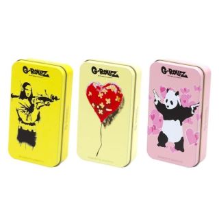 18803 - Cajita Metal Banksy Gioconda Heart Panda 11.5x6.5x2 cm. Pack 3 ud.