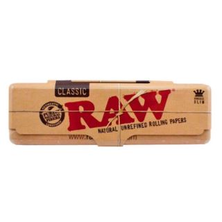 Cajita Metal Papel de Fumar Raw King Size