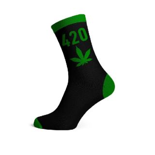 16616 - Calcetines Cannabicos 420 Verde Hombre