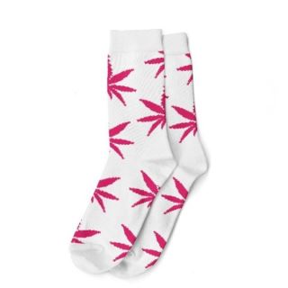 19412 - Calcetines Cannabicos Blanco & Rosa Mujer