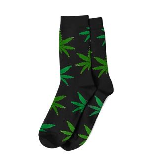 20512 - Calcetines Cannabicos Hombre Green Leaves