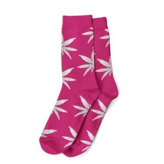 19411 - Calcetines Cannabicos Rosa & Blanco Leaf Mujer