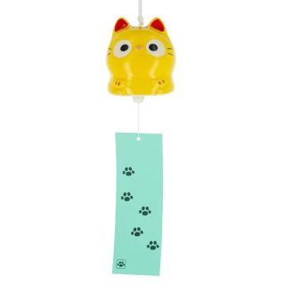 23514E - Campana Fuurin Cerámica Neko Rubio