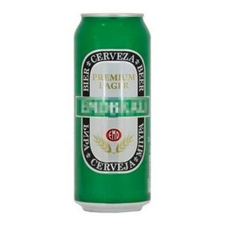 6788 - Camuflaje Lata Cerveza Grande Emdbrau con Liquido 0.5 lt.